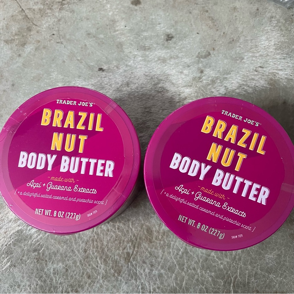 Trader Joe's Brazil Nut Body Butter 2 Pack 8 oz Each Limited Edition